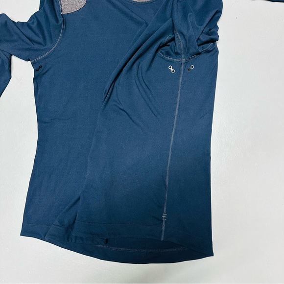 Lululemon Sprint Long Sleeve Shoulder Elbow Patches Ventilated Black Iris Blue - Picture 8 of 11